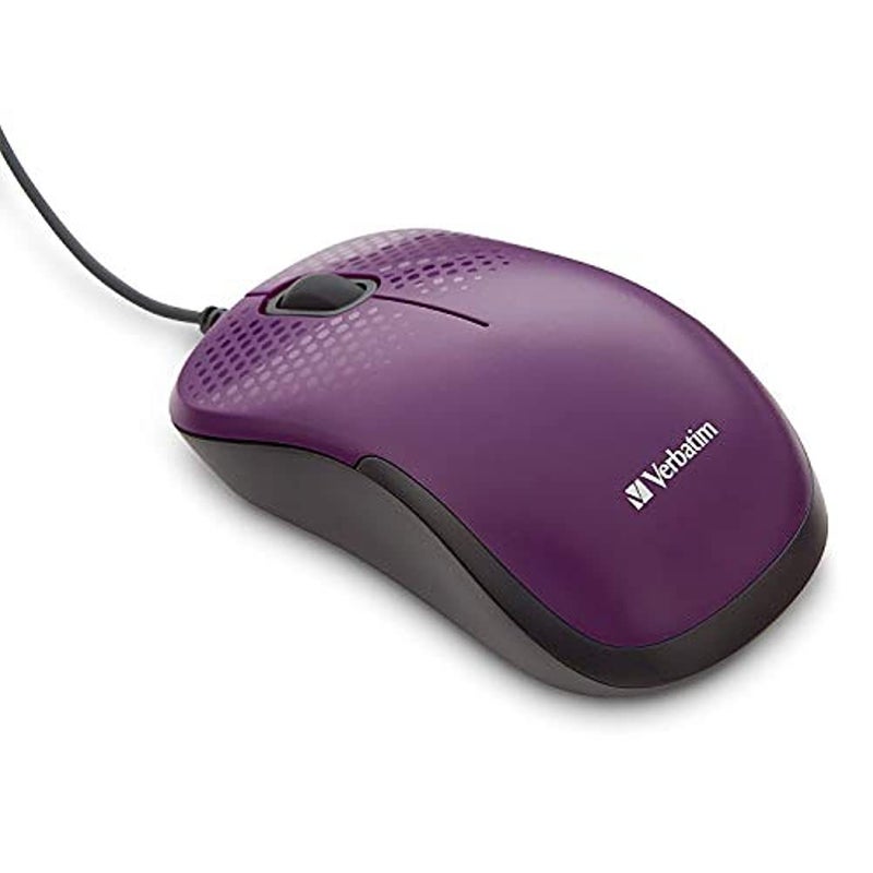 Verbatim Silent Corded Optical Mouse â€“ Purple - Image 1